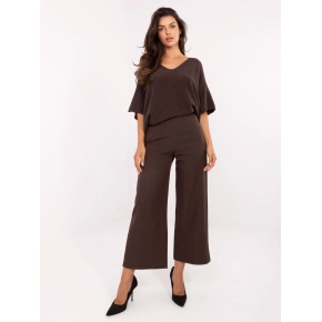 Dámské kalhoty IT SP FL9068.96 Tmavě hnědá - Rue Paris