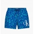 Pánské koupací kraťasy - KM00709 0G3 - zelenomodré - Calvin Klein