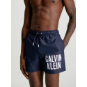 Pánské střední plavecké šortky se stahovací šňůrkou KM0KM00794 XNE tm. modrá - Calvin Klein