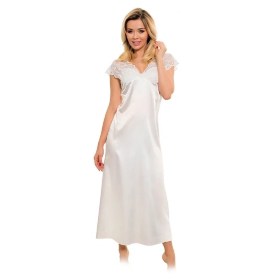 Dámská saténová košilka s krajkou Mactan Ecru - Kalimo