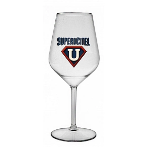 SUPERUČITEL (ZNAK) - čirá nerozbitná sklenice na víno 470 ml