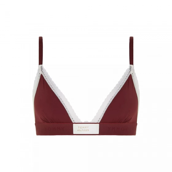 Dámská podprsenka UW0UW04750 VLP vínová - Tommy Hilfiger