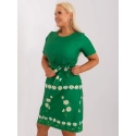 Dámské šaty plus size LK SK 505731.84 Zelená s potiskem - FPrice