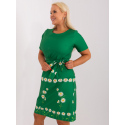 Dámské šaty plus size LK SK 505731.84 Zelená s potiskem - FPrice
