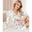 Dámská noční košile Michelle II Ecru vzor - Donna