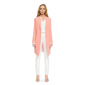 Dlouhé sako S071 lososové - Stylove