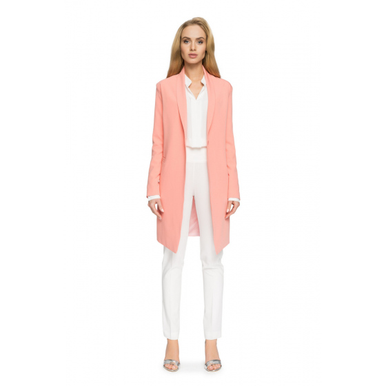 Dlouhé sako S071 lososové - Stylove