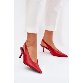 Dámské lodičky s otevřenou patou SQC-221 Červená - GIVANA Dámské lodičky s otevřenou patou SQC-221 Červená - GIVANA