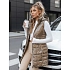 Dámská prošívaná vesta s kapucí TY5258 zlatá - Fashion Street