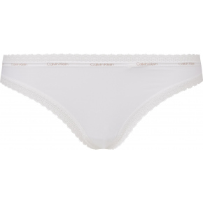 Dámská tanga Thong Bottoms Up 000QD3763E 100 bílá - Calvin Klein