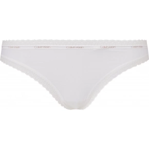 Dámská tanga Thong Bottoms Up 000QD3763E 100 bílá - Calvin Klein