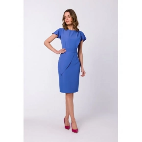 Dámské šaty s páskem S336 Královská modř - Stylove