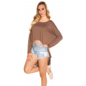 Dámské tričko T9363 cappuccino - KouCla