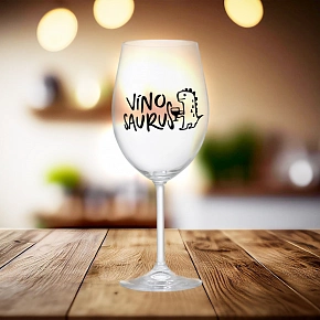 VÍNOSAURUS - čirá sklenice na víno 350 ml