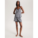 Dámské pyžamové šortky WOVEN SHORT PRINT UW0UW04944 02G tm. modro-bílé - Tommy Hilfiger