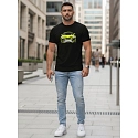 Pánské tričko s potiskem auta černé NX5015R - FashionStreet 