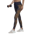 Dámské legíny HB1436 Karlie Kloss tmavě modrá-hnědá - Adidas