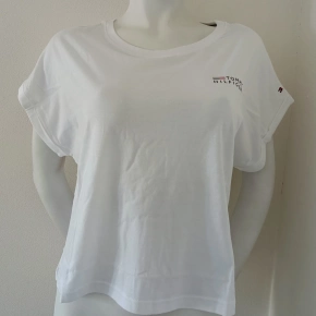 Dámské tričko UW0UW03632 YBR bílé - Tommy Hilfiger