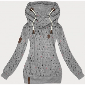 Dámská mikina (2304) šedá s potiskem -Goodlooking