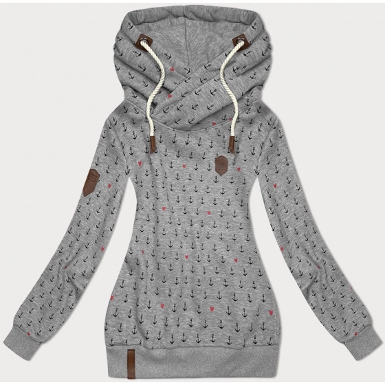 Dámská mikina (2304) šedá s potiskem -Goodlooking