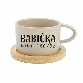 BABIČKA MIMO PROVOZ - krémový hrníček makronka 200 ml
