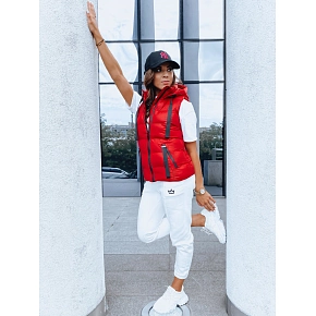 Dámská prošívaná vesta TY3783 červená -  FashionStreet 