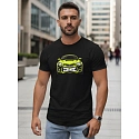 Pánské tričko s potiskem auta černé NX5015R - FashionStreet 