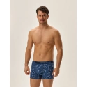 Pánské boxerky 3PACK Jarl 41930-MLC Jeans modrá vzor - Henderson