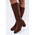 Dámské kozačky HY62-8131 hnědé - FashionStreet