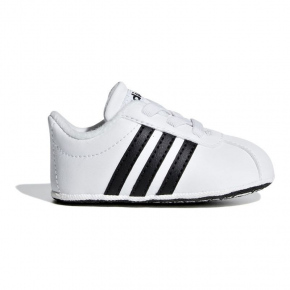 Dětské boty VL Court 2.0 Jr F36605 Bílá s černou - Adidas