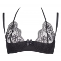 Dámská podprsenka Plus Size V-8691 Černá - Axami