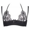 Dámská podprsenka Plus Size V-8691 Černá - Axami
