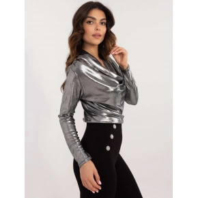 Dámská halenka DHJ BZ 15268.30 Stříbrno černá - FPrice