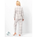 Dámské pyžamo LNS 401 Světle béžová vzor - Key
