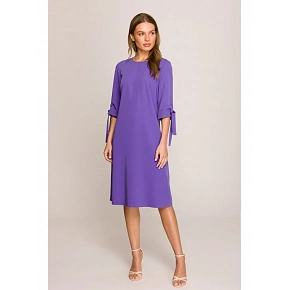 Šaty áčkového střihu S393 fialové - Stylove