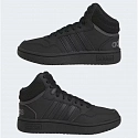 Unisex junior kotníčková obuv Hoops Mid 3.0 K Jr HR0228 Černá - Adidas