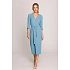 Šaty S396 zavazovací tyrkysově modré - Stylove