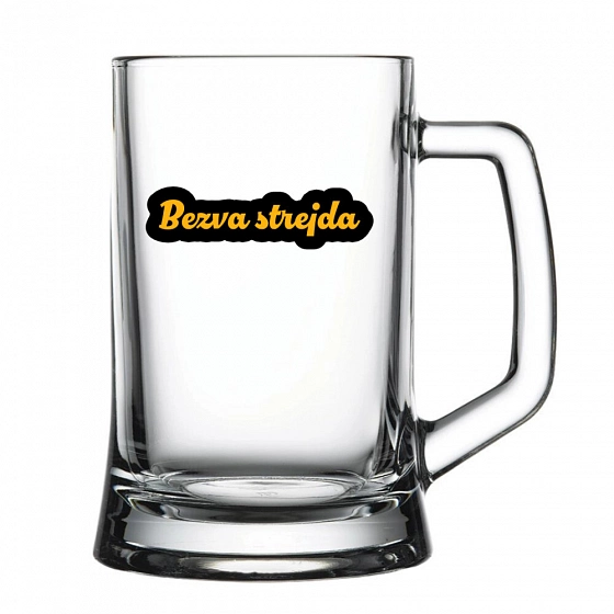 Bezva strejda - pivní sklenice 0,5 l