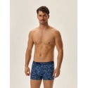 Pánské boxerky 3PACK Jarl 41930-MLC Jeans modrá vzor - Henderson