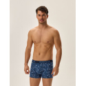 Pánské boxerky 3PACK Jarl 41930-MLC Jeans modrá vzor - Henderson