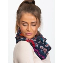 Dámský šátek AT-CH-F75112.67 Tmavě modrý mix vzor tmavě- FPrice