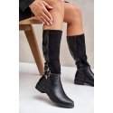 Zateplené kozačky ASA62-112 černé - Jezzi