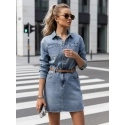 Dámské mini šaty JINELLA EY2569 Jeans modrá - Fashion Street 