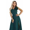 Dámské maxi šaty 669-1 lahvově zelené - Numoco