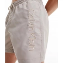 Pánské koupací kraťasy - KM00718 ABM - béžová - Calvin Klein
