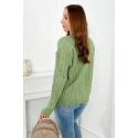 Svetr s rolákem S24-9  tmavá máta - Kesi