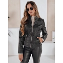 Dámská kožená bunda TY5201 černá - FashionStreet 