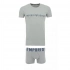 Pánský set trička a boxerek 111604 4R516 05543 šedý - Emporio Armani