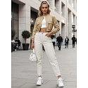 Dámské džíny UY2860 krémové - FashionStreet