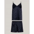 Dámský pyžamový set dárkové balení GIFT PYJ CAMI SET & SLIPPERS UW0UW04855 DW5 tm. modré - Tommy Hilfiger